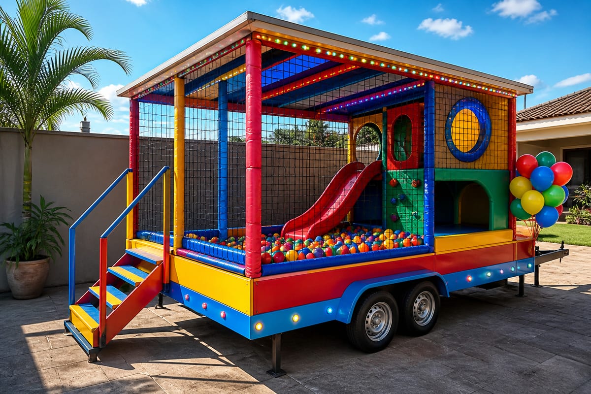 Imagem temática de carretinha de brinquedos para festa infantil