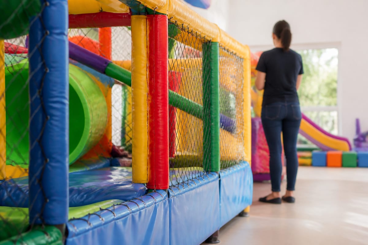 Imagem temática sobre segurança de brinquedos para festa infantil